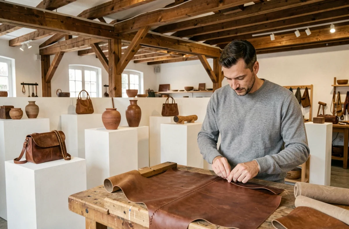 Les Ateliers de la Cour à La Roche-sur-Yon avec espaces de création ouverts et œuvres de créateurs locaux exposées