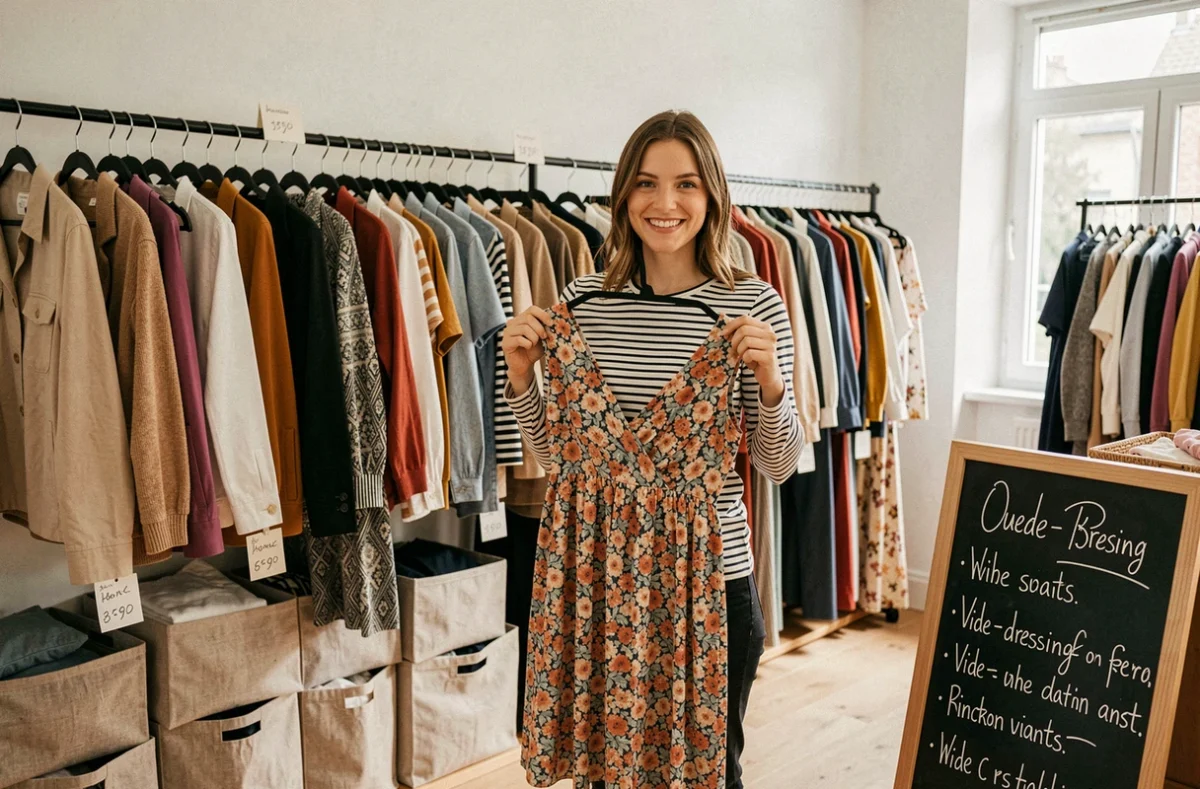 Le Vide Dressing d'Elise, dépôt-vente curé en Île-de-France avec des vêtements triés et présentés avec soin